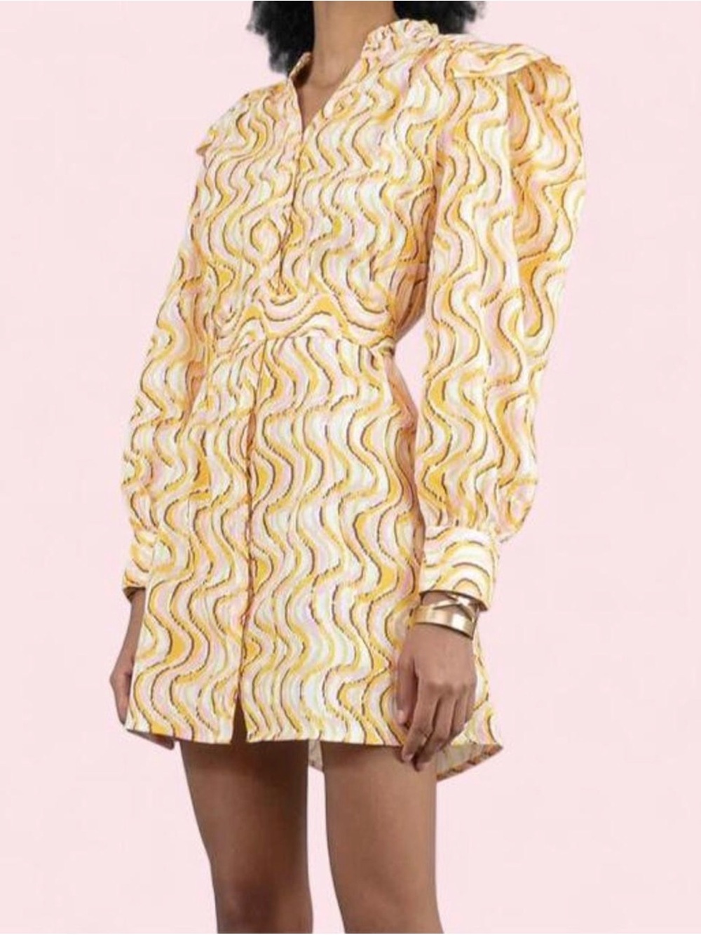 retro tie front dress